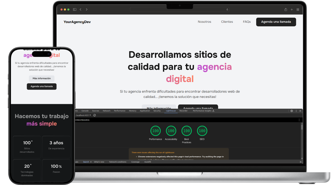 YourAgencyDev - Sitios de alto rendimiento